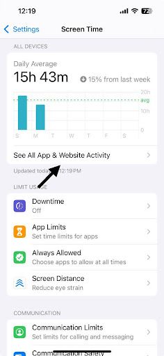 Tips to check  App & Website Activity